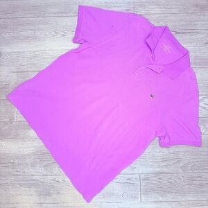 Vineyard vines classic cut short sleeve quarter button polo shirt cotton large